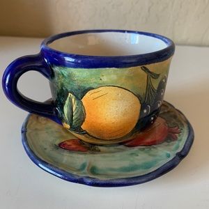 Fruit Mug & Saucer from Mexico